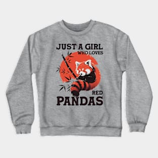 I Love Red Pandas Crewneck Sweatshirt